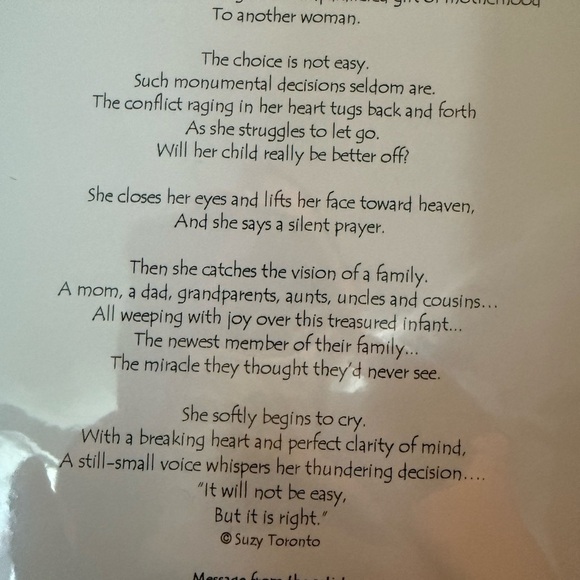 Signed Suzy Toronto “She Who is a Birth-Mother” Double Matted Print. - Picture 5 of 6